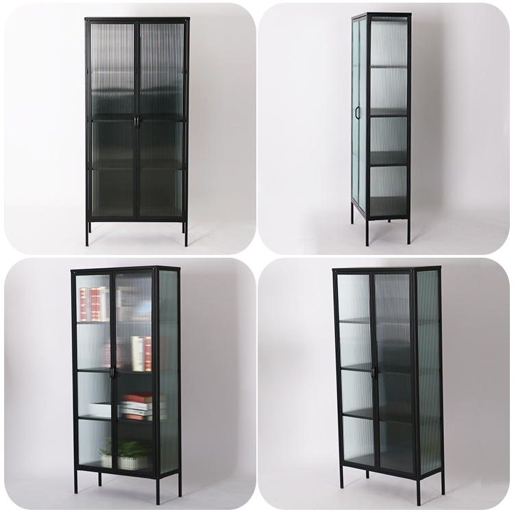 metal glass storage cabinet bookcase cabinet tall glass cabinet